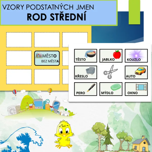 VZORY PODSTATNÝCH JMEN - ROD STŘEDNÍ 1
