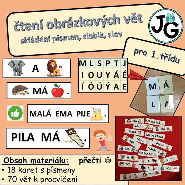 čtení obrázkových vět 1
