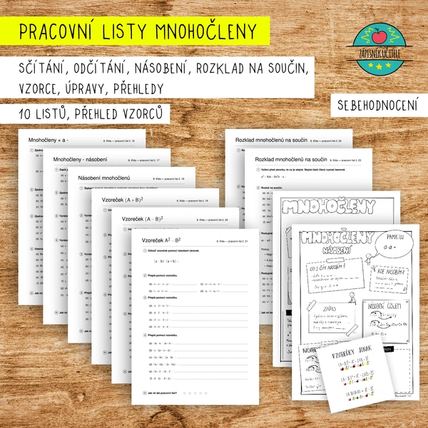 Pracovní listy mnohočleny 1