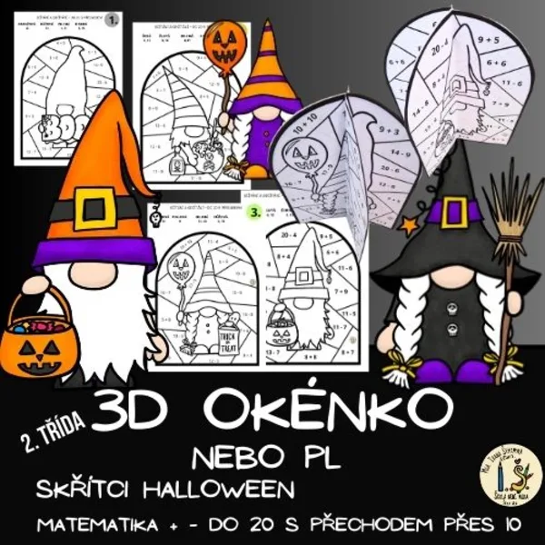 VYKRESLOVAČKY - SKŘÍTCI HALLOWEENCI - +-DO 20 s přechodem přes 10 1