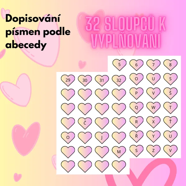 Dopisování písmen podle abecedy 1