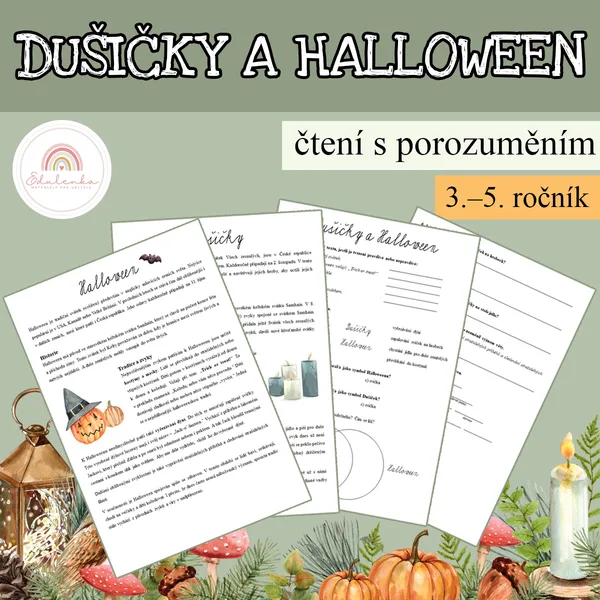 Dušička a Halloween - čtení s porozuměním 1
