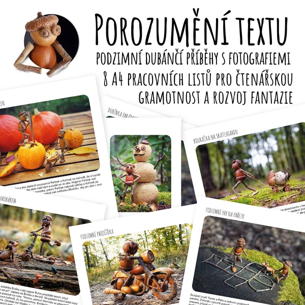 Porozumění textu - podzimní dubánčí příběhy s fotografiemi 1