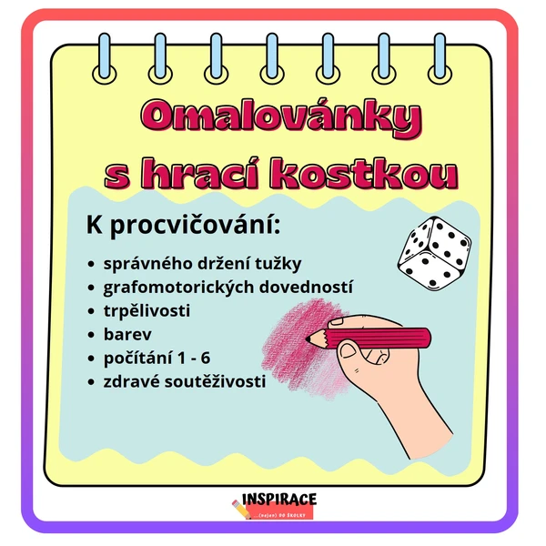 Omalovánky s hrací kostkou 🖍️🎲 1