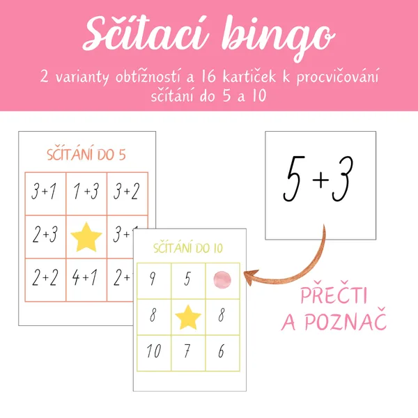 Bingo - sčítání do 5 a 10 1