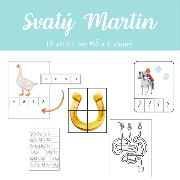 svatý Martin - pracovní listy 1
