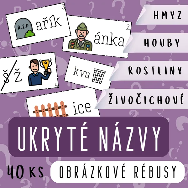 Ukryté názvy (obrázkové rébusy) 1