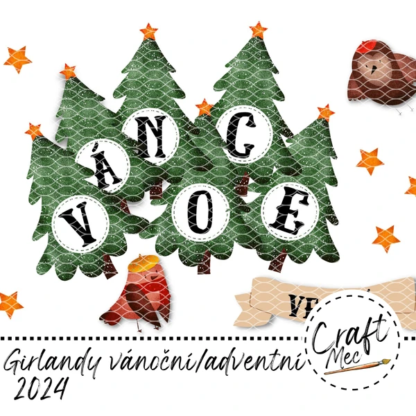 GIRLANDY - VÁNOČNÍ A ADVENTNÍ VÝZDOBA 2024 1