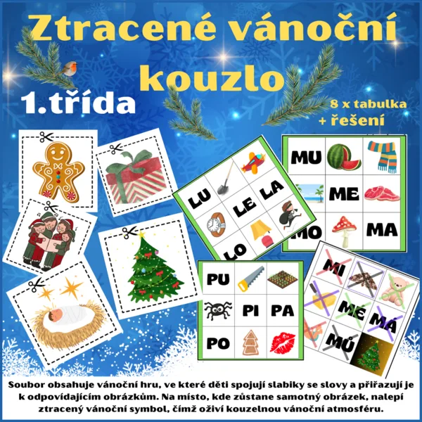 Ztracené vánoční kouzlo - SLABIKY VE SLOVĚ - 1. TŘÍDA 1