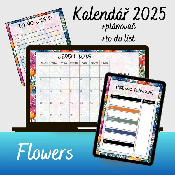 Kalendář 2025 Flowers 1