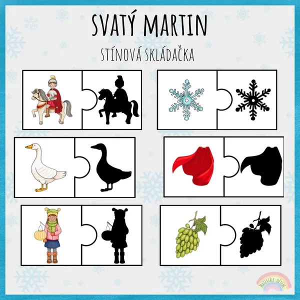 Svatý Martin, stínová skládačka 1