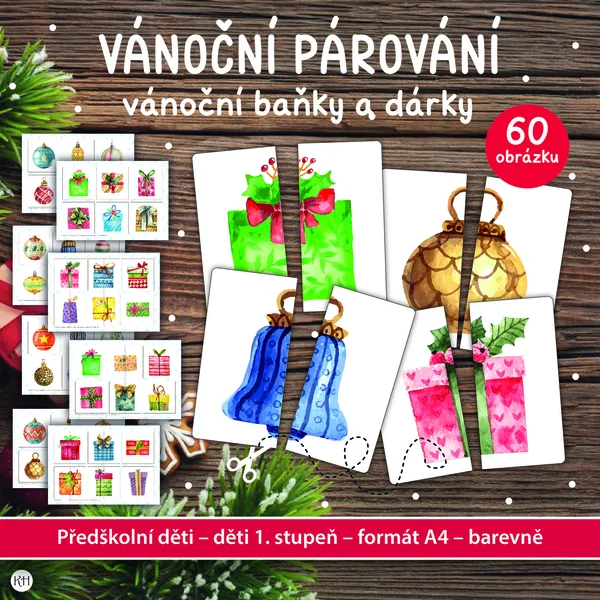 Párování vánočních baněk a dárků  1
