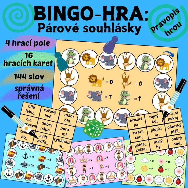 BINGO-HRA: PÁROVÉ SOUHLÁSKY  1