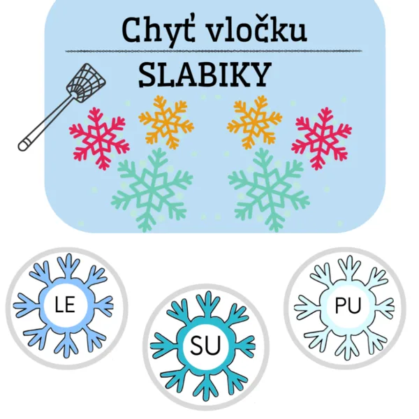 Slabiky - Chyť vločku 1