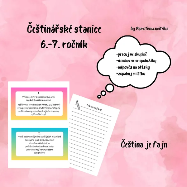 Češtinářská stanoviště- opakování pravopisu 1