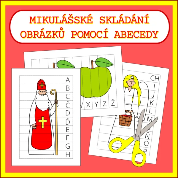 MIKULÁŠSKÉ SKLÁDÁNÍ OBRÁZKŮ POMOCÍ ABECEDY 1