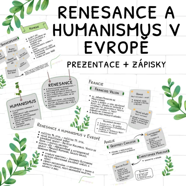 Renesance a humanismus v Evropě 1