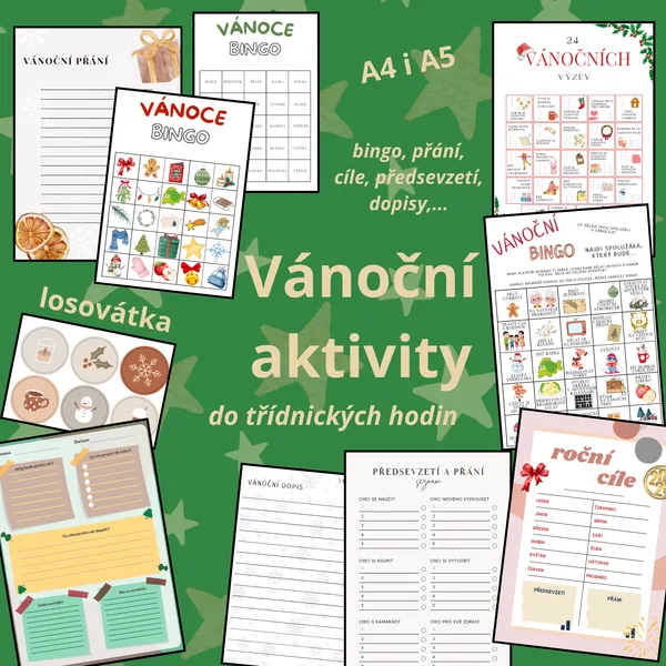 Vánoční třídnické aktivity - bingo, dopisy, předsevzetí, losovátka... 1