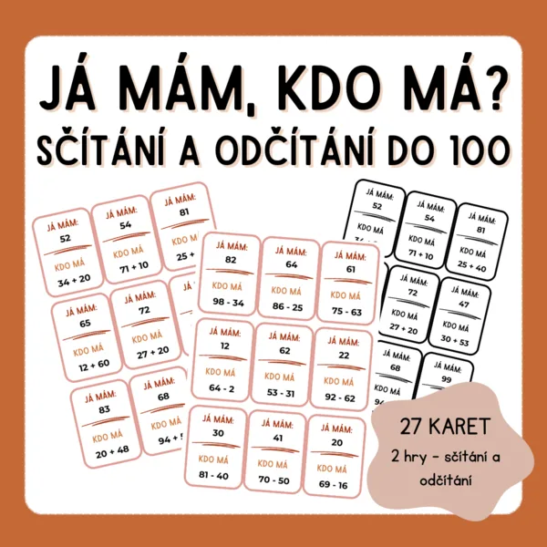 Já mám, kdo má? - sčítání a odčítání do 100 bez přechodu 1