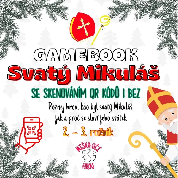 GAMEBOOK - SVATÝ MIKULÁŠ - 2. - 3. ročník - se skenováním QR kódů i bez 1