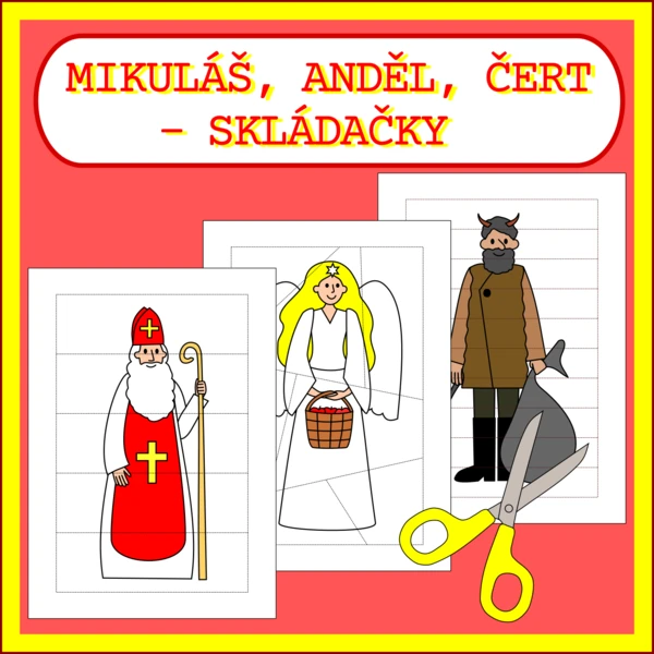 MIKULÁŠ, ANDĚL, ČERT - SKLÁDAČKY 1