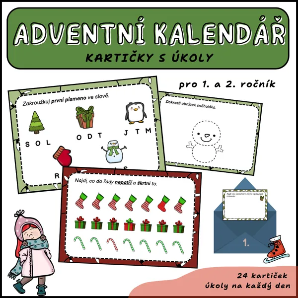 Adventní kalendář - kartičky s úkoly 1