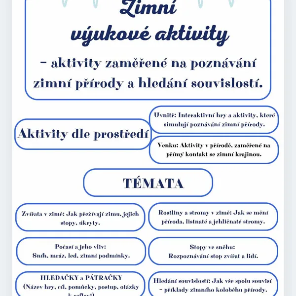 Zimní výukové aktivity 1
