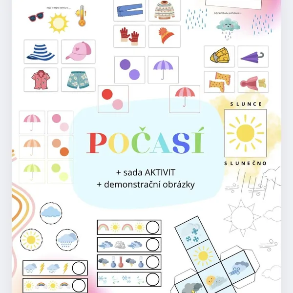 Počasí - aktivity, demonstrační karty 1