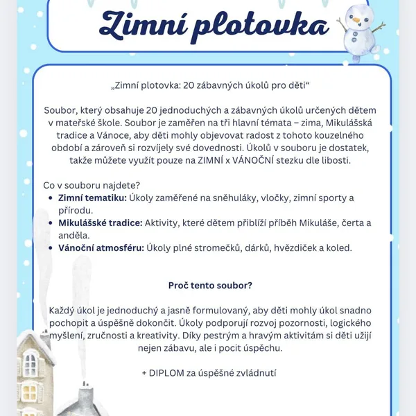 Zimní plotovka 1