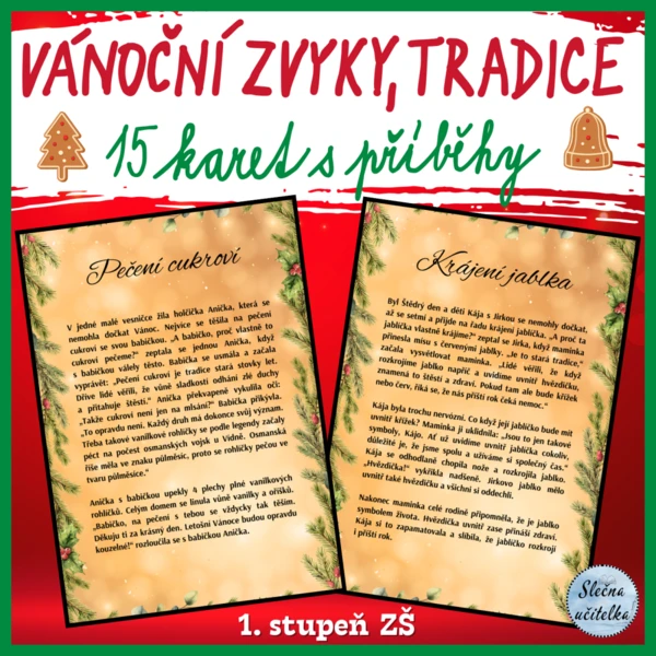 VÁNOČNÍ ZVYKY A TRADICE - karty s příběhy  1
