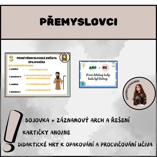 PŘEMYSLOVCI - didaktické hry 1