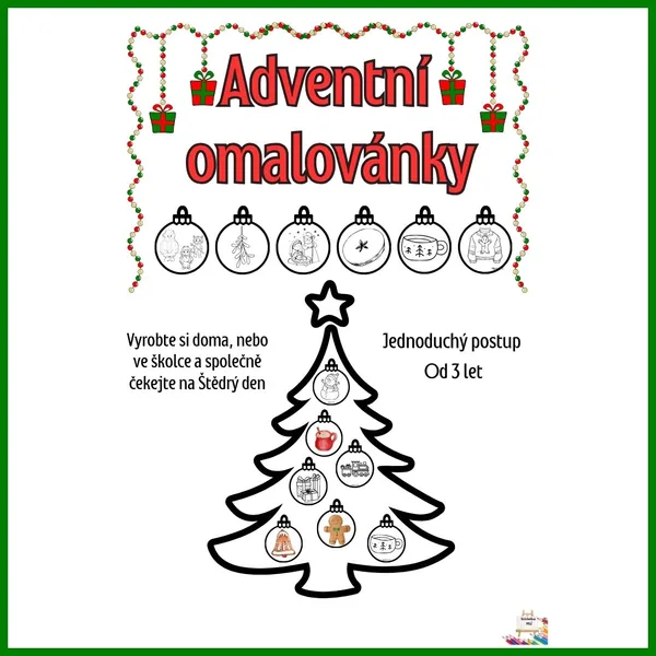 Adventní omalovánky  1