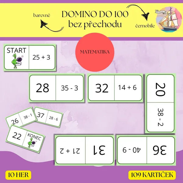 Domino do 100 bez přechodu 1