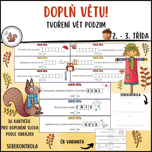 Doplň větu - podzim 1