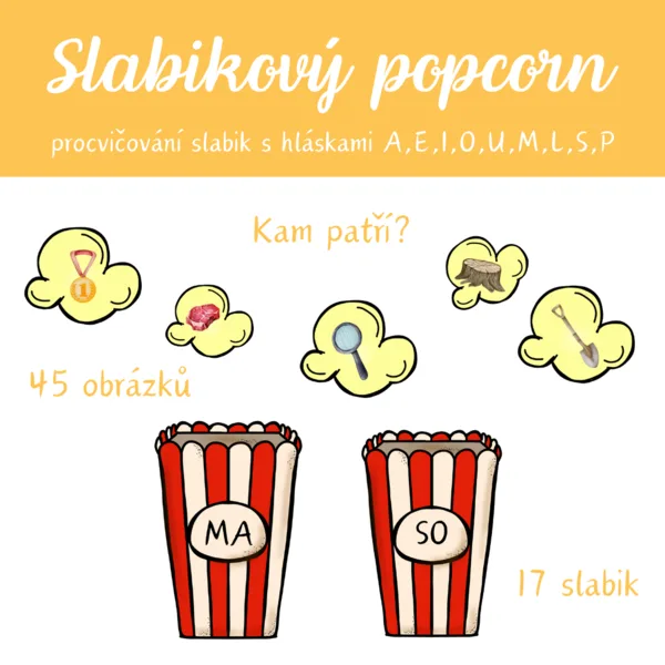 Slabikový popcorn 1