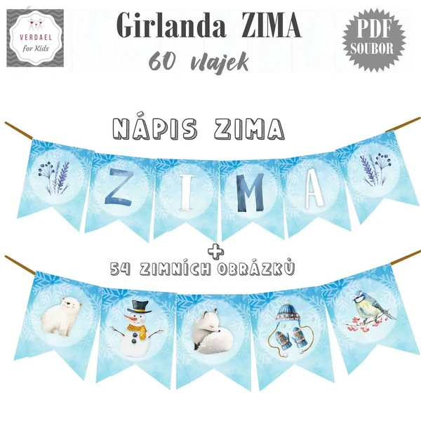 GIRLANDA ZIMA - VÝZDOBA 1