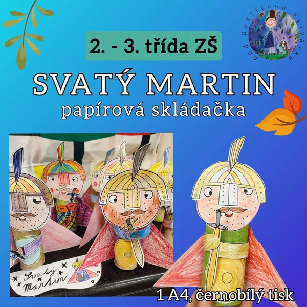 Svatý Martin - papírová skládačka 1