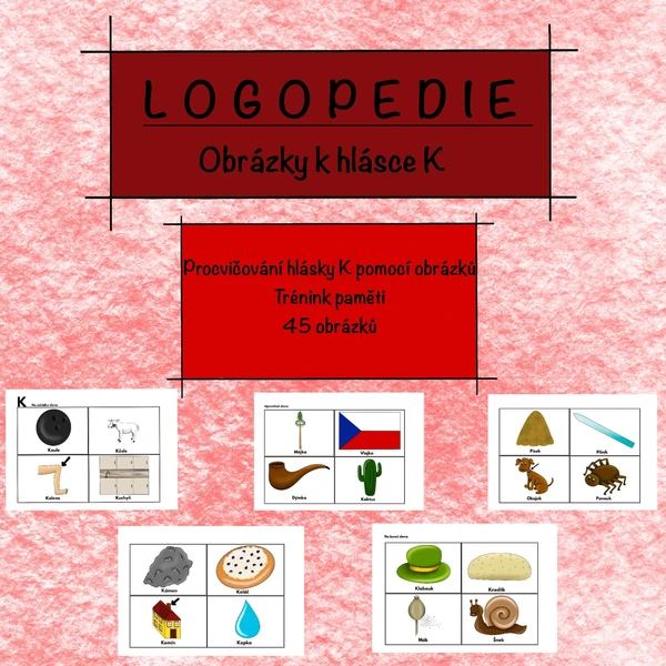 LOGOPEDIE - obrázky k hlásce K 1