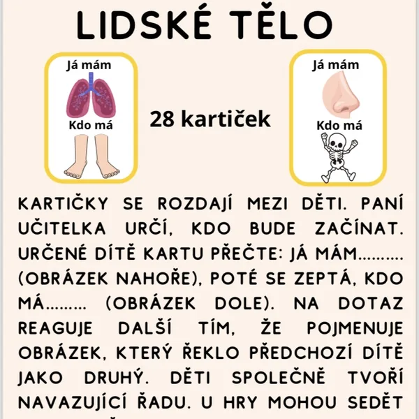 Já mám, kdo má LIDSKÉ TĚLO 1