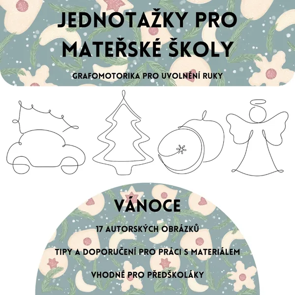Jednotažky pro mateřské školy - Vánoce 1