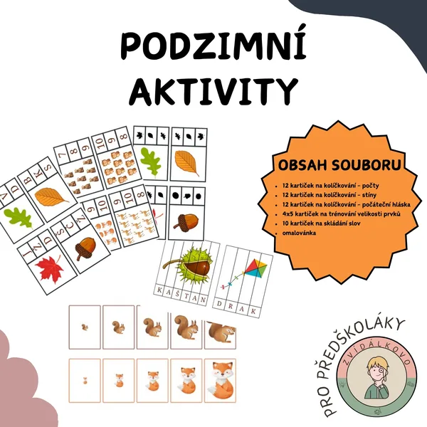 Podzim - aktivity (kolíčkování, skládání)  1