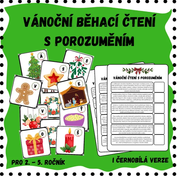 Vánoční běhací čtení s porozuměním 1