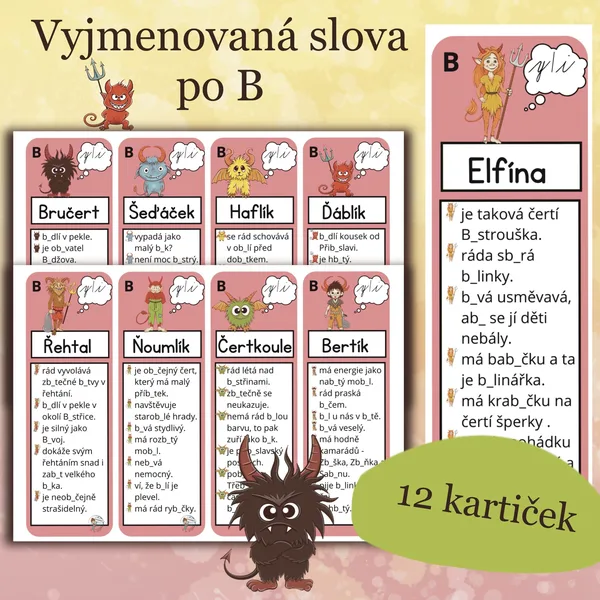 Vyjmenovaná slova po B – čerti S Rozárkou 1