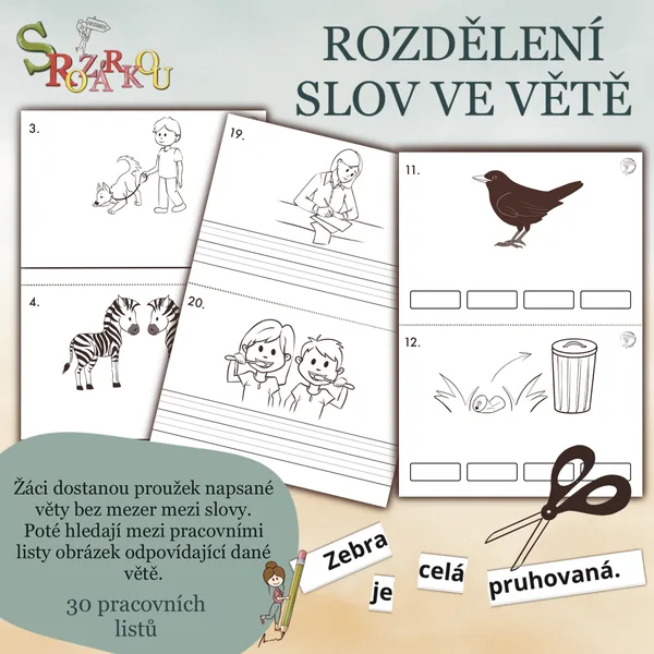 Rozdělení slov ve větě S Rozárkou 1