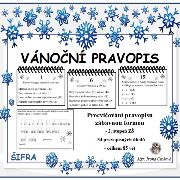 Vánoční pravopis - šifra 1