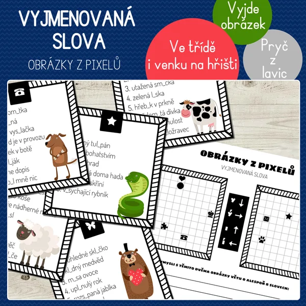 Obrázky z pixelů - vyjmenovaná slova 1