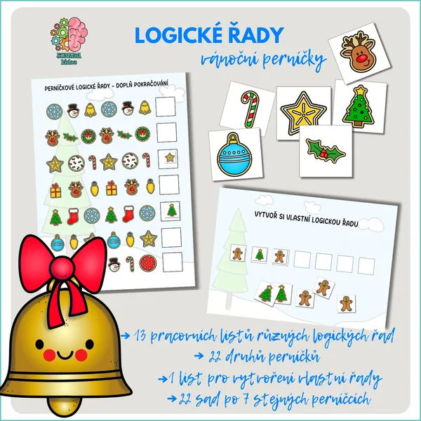 Logické řady - vánoční perníčky 1