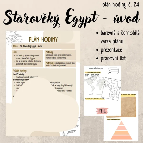 Plán hodiny (24) - 6. třída - Starověký Egypt, úvod 1