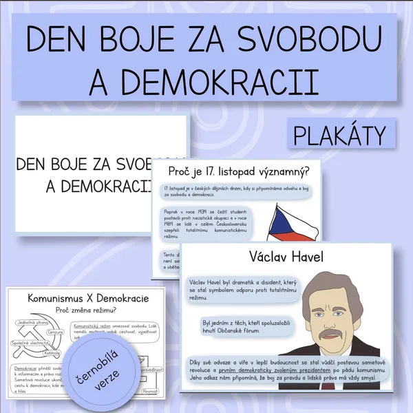 Den boje za svobodu a demokracii – plakáty 1