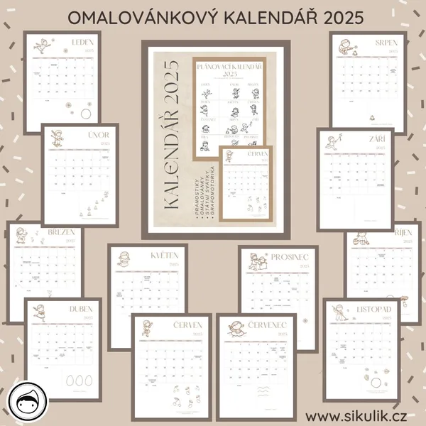 OMALOVÁNKOVÝ PLÁNOVACÍ KALENDÁŘ 2025 1